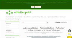 Desktop Screenshot of etikettenprint.com