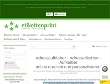 Tablet Screenshot of etikettenprint.com